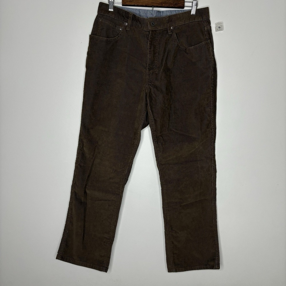 LL Bean Corduroy Pants Mens 32x29 Brown Natural‎ Casual Straight Academia Preppy